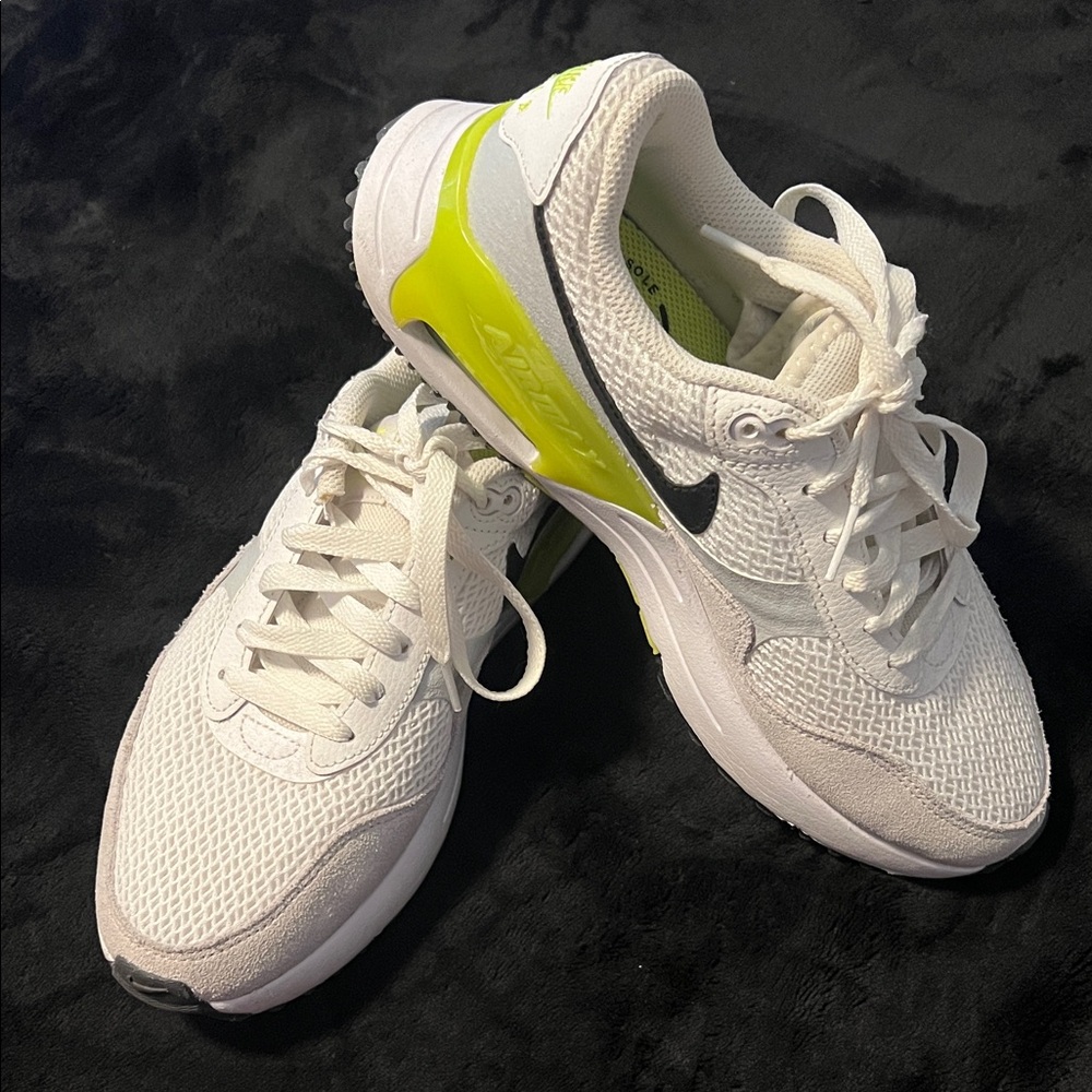 Nike Women's White and Lime Athletic Shoes